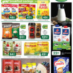 Your Woermann breakfast specials including cereals, coffee, milk and tea